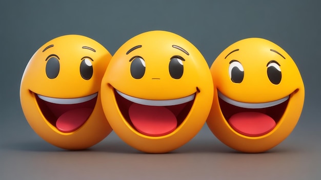 3 Smiley Emoji Wereld Dag van de Glimlach