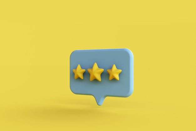 3 star in speech bubble