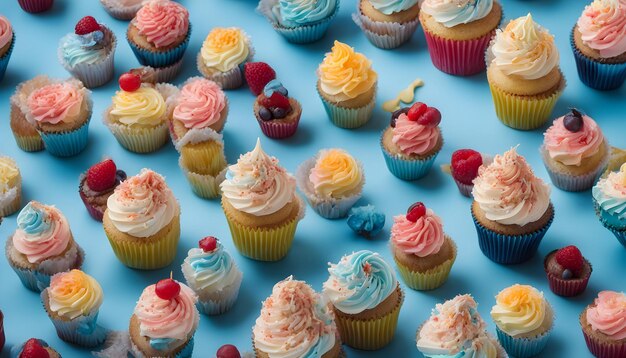 3 white cupcakes with stick for toppers Cupcake mock up