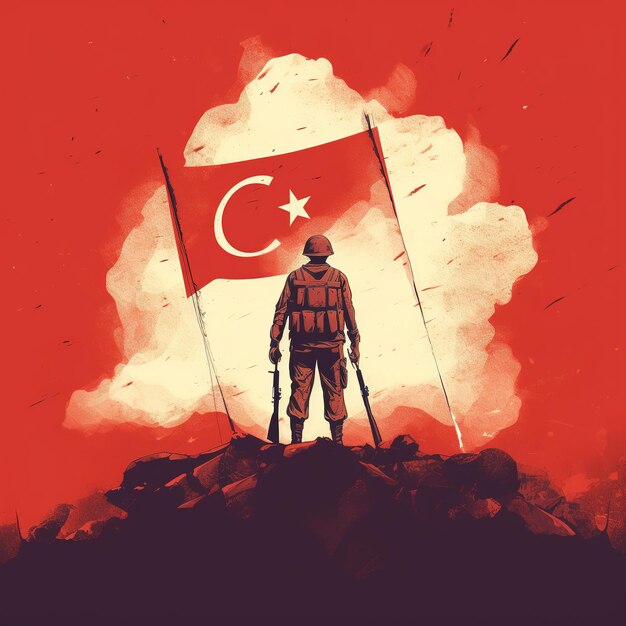 30 augustus viering van de overwinning en de nationale feestdag in Turkije Ai gegenereerd