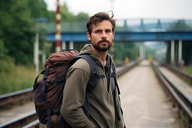 Photo 30 years old man traveling outside the ukraine for the first time