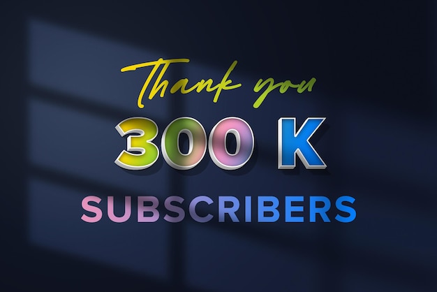 300 K subscribers celebration greeting banner design
