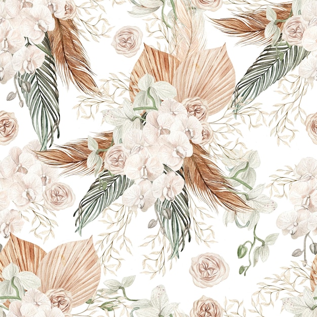 Retro Boho Floral Fabric –