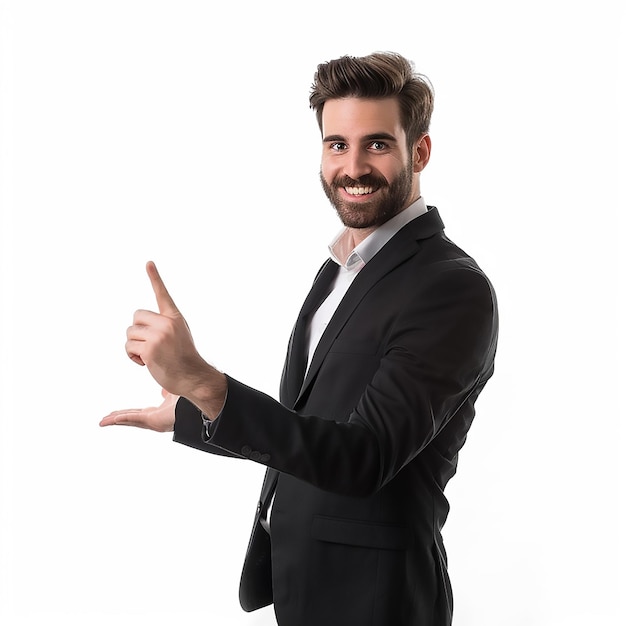 30YearOld Young Man Standing Straight Smiling