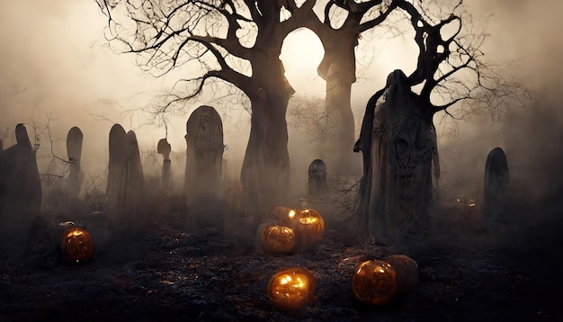 31 oktober Halloween dag ogen van Jack O' Lanterns 3D-rendering. Rasterillustratie.