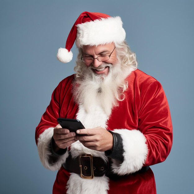 32 5000 Resultados de traduo Resultado da traduo Happy Santa Claus using cell phone