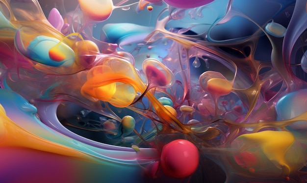 32K Хаос Абстрактная молекулярная гастрономия, развязанная в диких футуристических обоях пастельных цветов