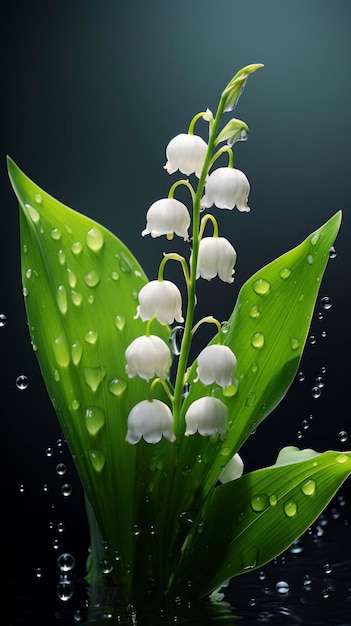 341ee1d6a Dewy lily of the valley A blooming lily of the valley chaos