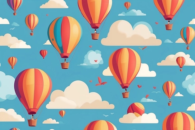 35 Create an image of a character floating on a selflove hot air balloon