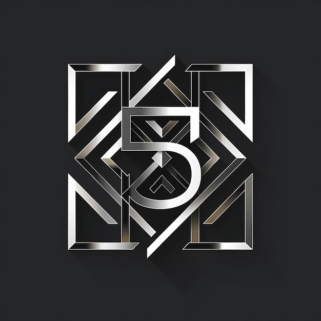 Photo 35th anniversary logo with a modern geometric design featuri collage simple creative design concept