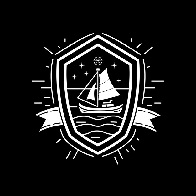 35Th Anniversary Shield Logo With a Boat and a Compass Featu Collage Simple Creative Design Concept