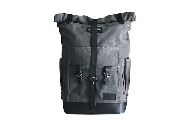 3642 Gray backpack isolated on a transparent background