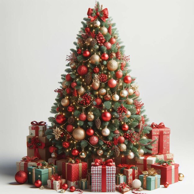 3Christmas tree with gifts