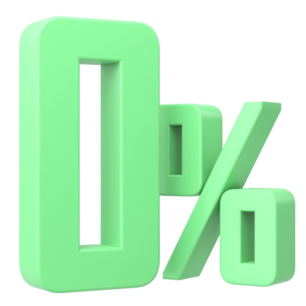 사진 3d 0% 할부 3d 일러스트레이션