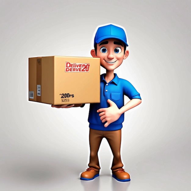 3D 20 years old delivery boy