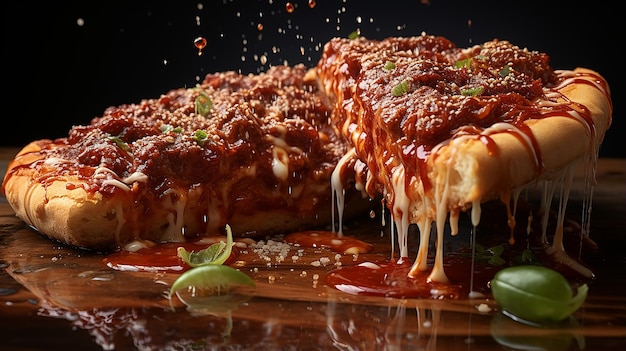 3d 3Drendered photo of a slice of pizza