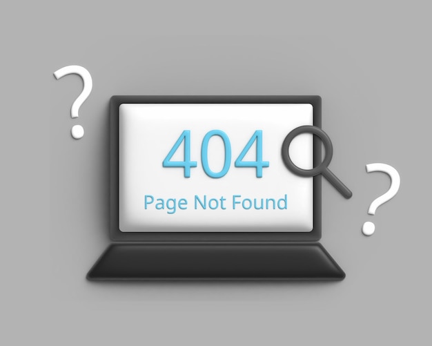 写真 3d 404 error or page not found は http ステータス コードで、再試行しようとしていたページが