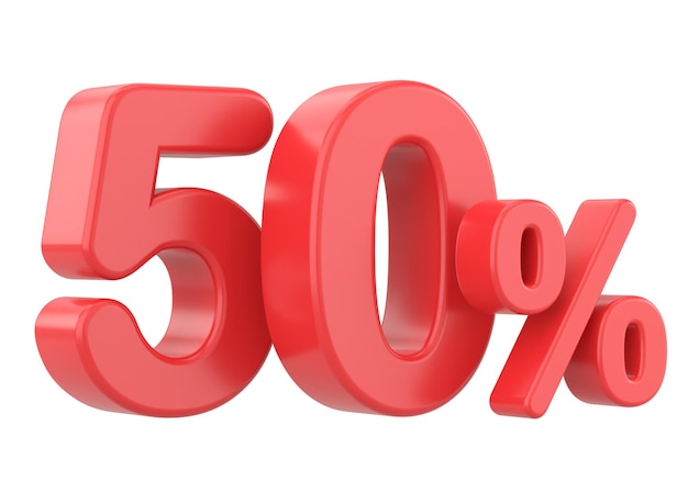 3D 50 Пятьдесят процентов 3D иллюстрации