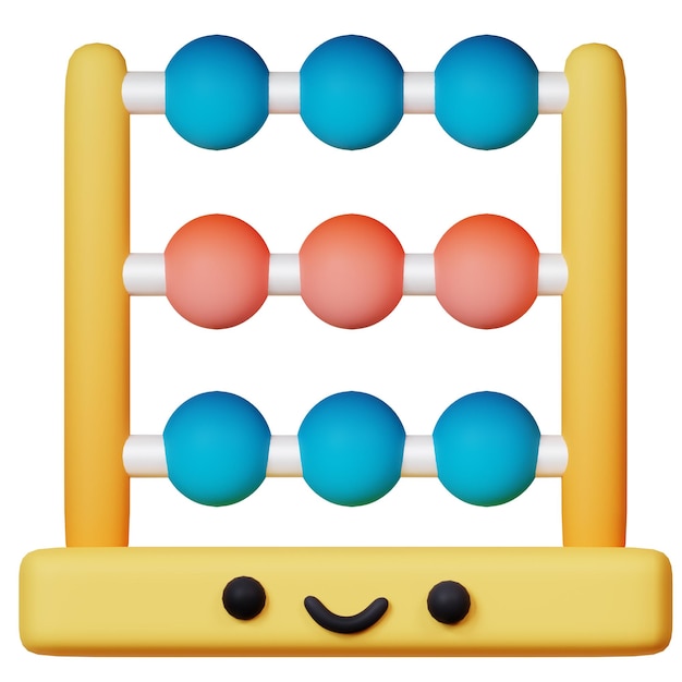 3D Abacus-illustratie