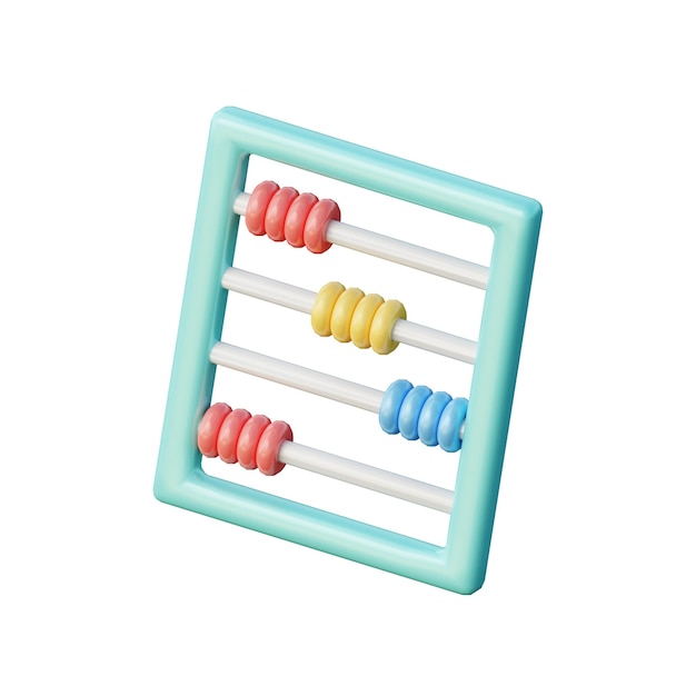 3D-иллюстрация абакуса