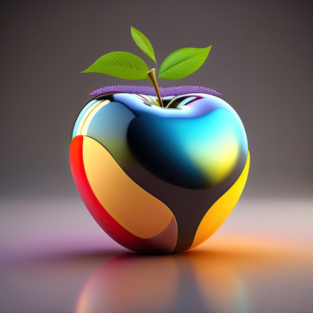 3D abstract Apple