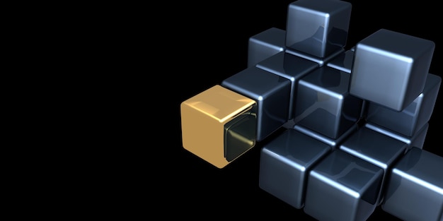 Sfondo astratto 3d illustrazione 3d cubi
