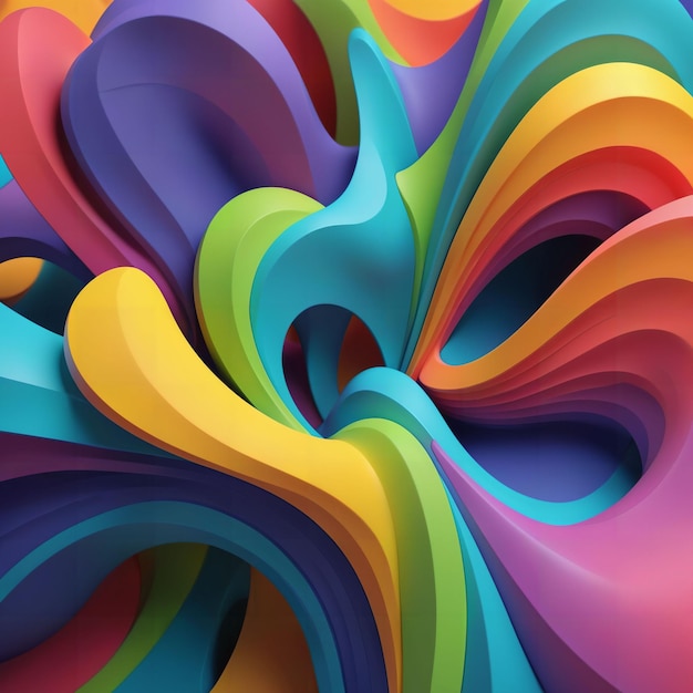 3D абстрактный фон красочная иллюстрация дизайн свободной формы поток формы