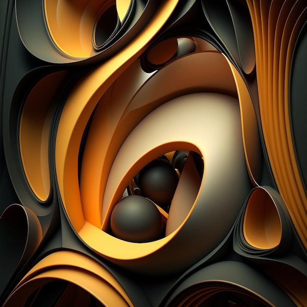 3d abstract background Colorful waves and wallpapers