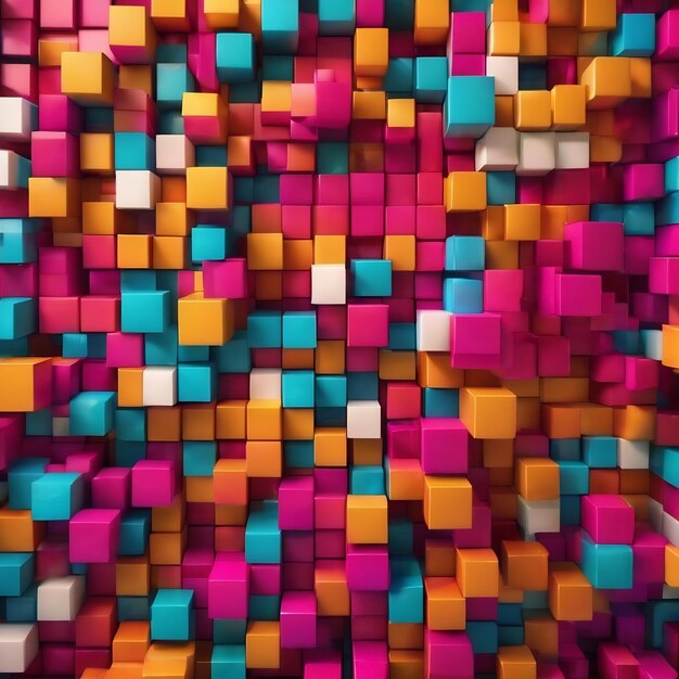 3d abstract background design with corner cubes