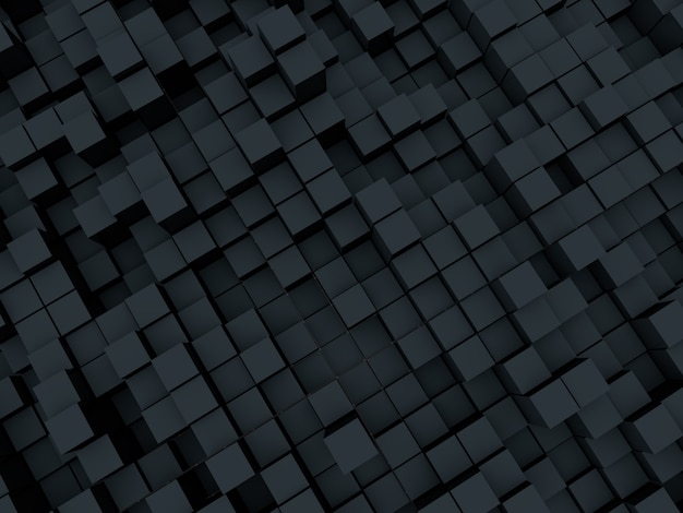 3D abstract background of extruding cubes