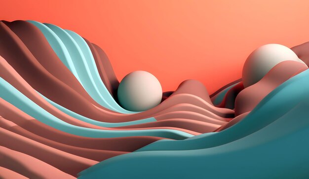 3d abstract background illustration made with 3d circles