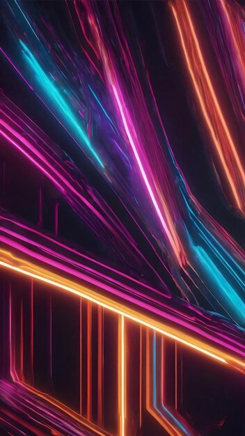 3d abstract background neon lines glow3d illustration