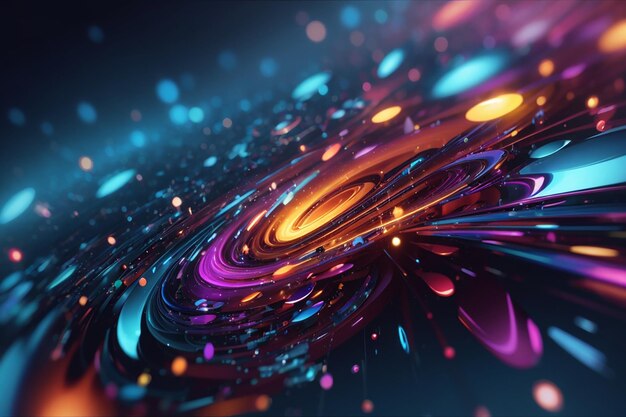 3d abstract background with hyperzoom space effect