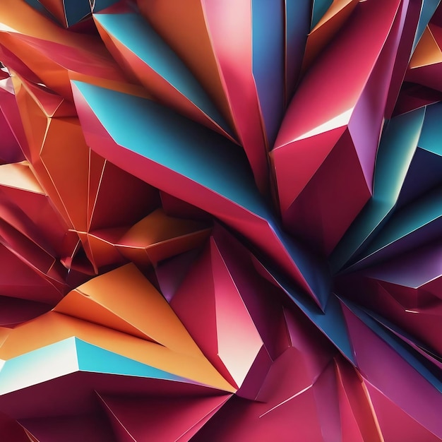 3d abstract background with low poly plexus design