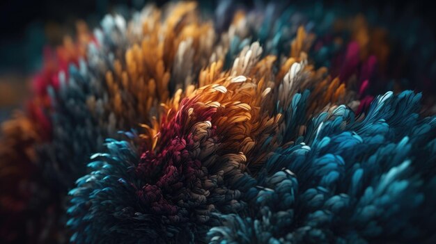 사진 연기와 다채로운 스플래시와 함께 3d 추상적인 배경