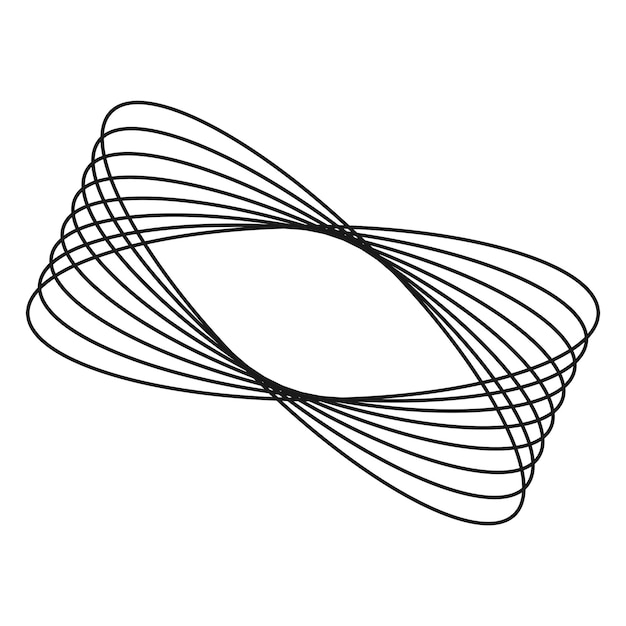 3D 추상 검은 모양 투명 png
