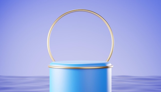 3d abstract blue background product design for any kind of products illustration render