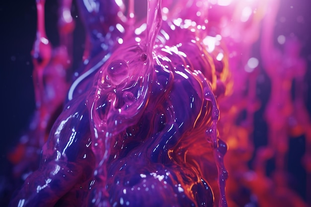 3d Abstract Color Drip