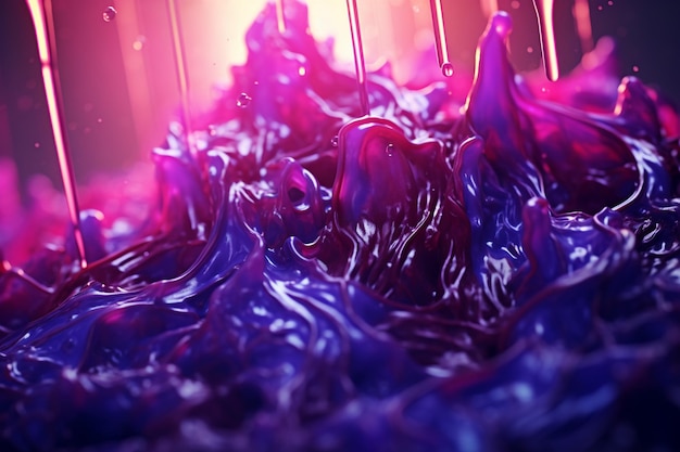 3d Abstract Color Drip