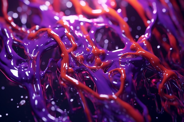 3d abstract color drip