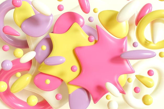 3d abstract colorful fluid background