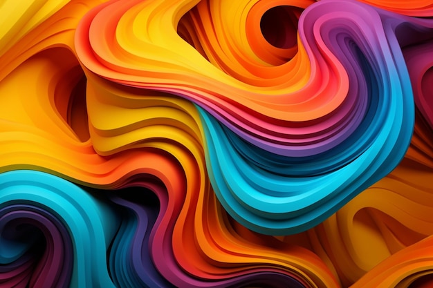 3d abstract colorful fluid background