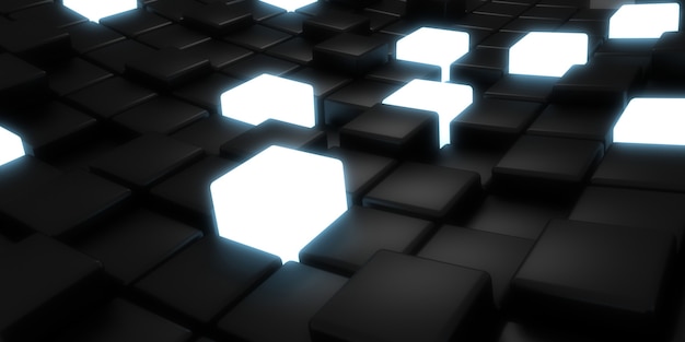 3d abstract cubes background