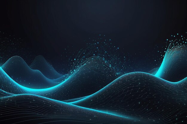 Photo 3d abstract digital wave particles futuristic vector illustration abstract background vector