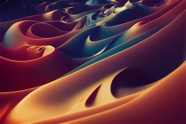 A 3D abstract flowing banner background with spiral