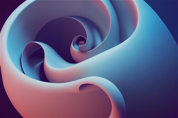 A 3D abstract flowing banner background with spiral