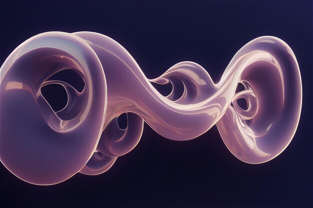 A 3D abstract flowing banner background with spiral