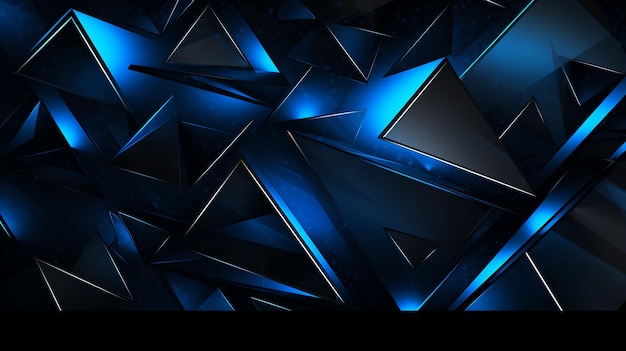3D абстрактный геометрический треугольник синий