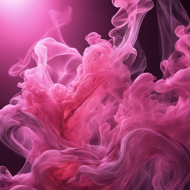 3d abstract illustration of flowing pink smoke