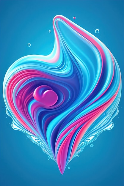 3d abstract illustration of heart